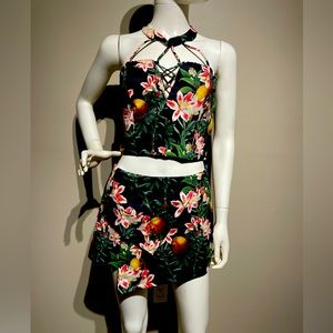 Two-piece skort and top outfit